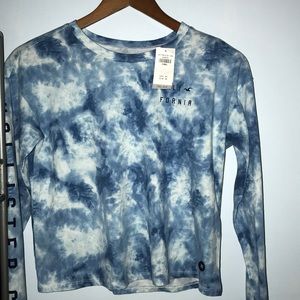 Hollister blue tie dye shirt💙